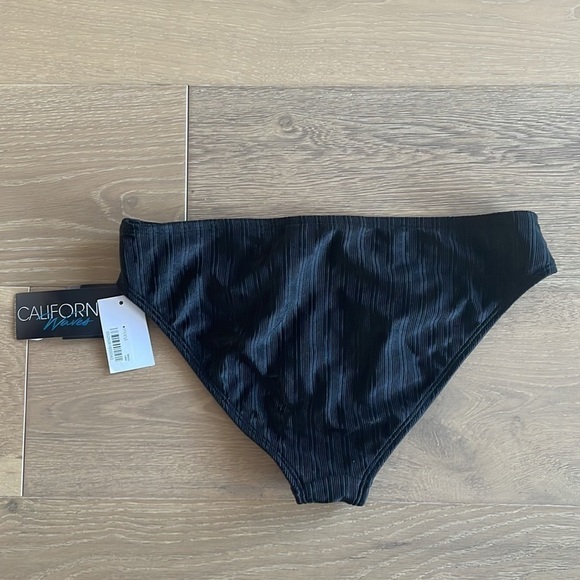NWT California Waves Ribbed Hipster Bikini Swim Bottoms - Picture 3 of 5